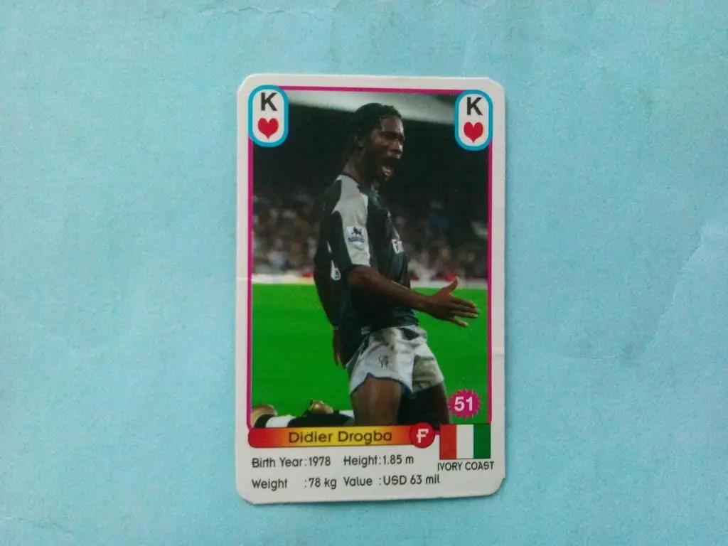 Звезды футбола № 51 Дрогба Кот-дИвуар