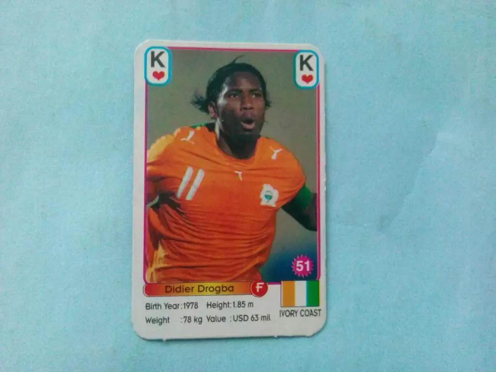 Звезды футбола № 51 Дрогба Кот-дИвуар