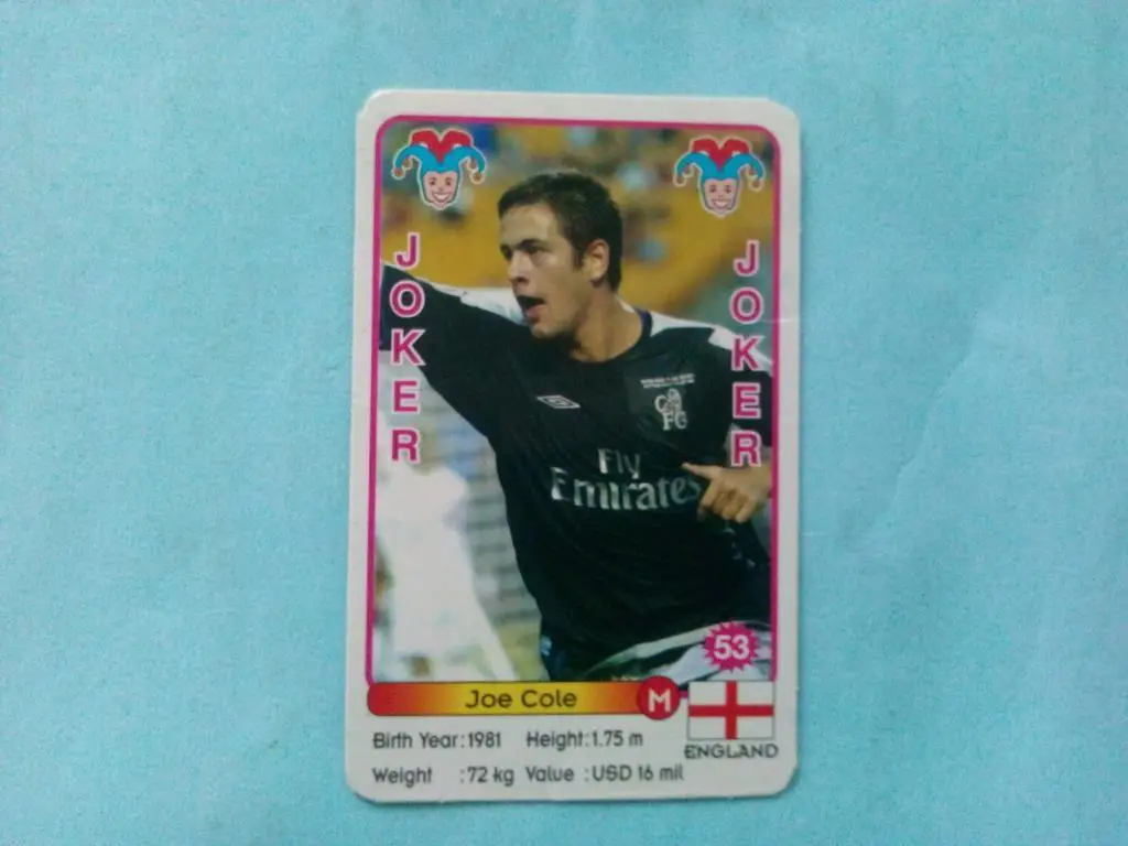 Звезды футбола № 53 Коул Англия