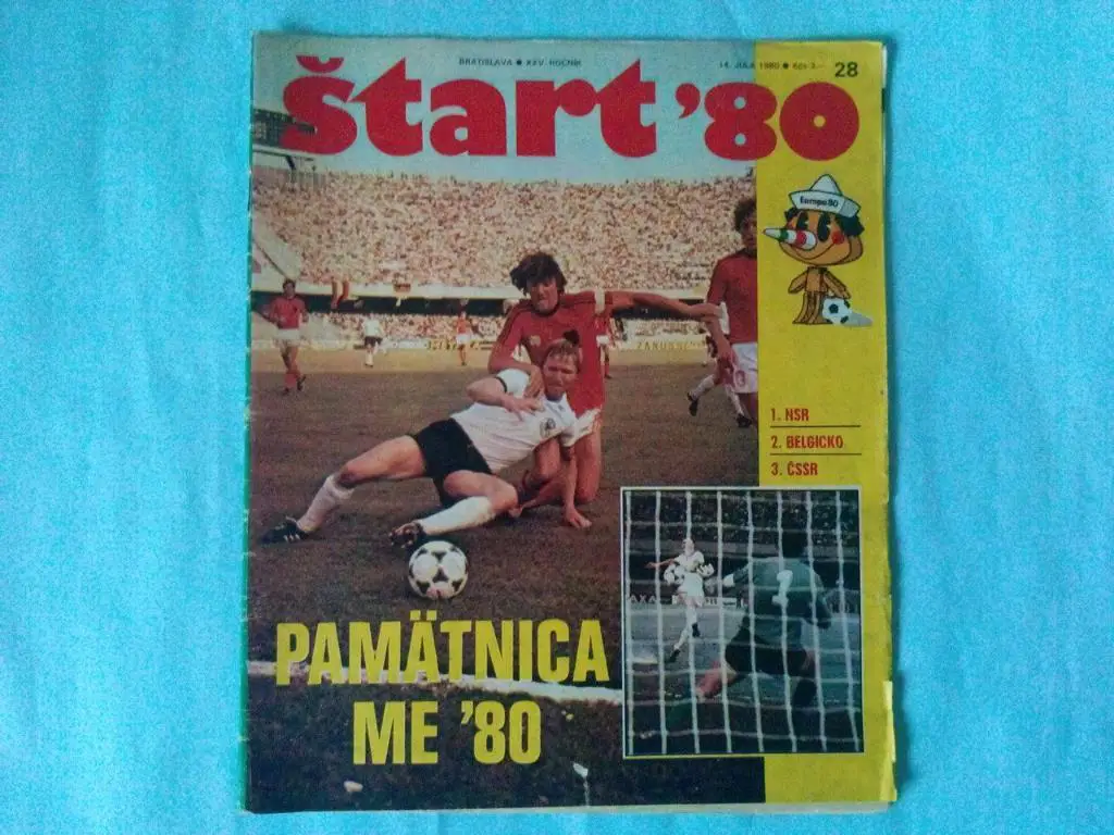 Спецвыпуск Старт Чехия № 28 за 1980 год посвящен ЧЕ 1980 год в Италии
