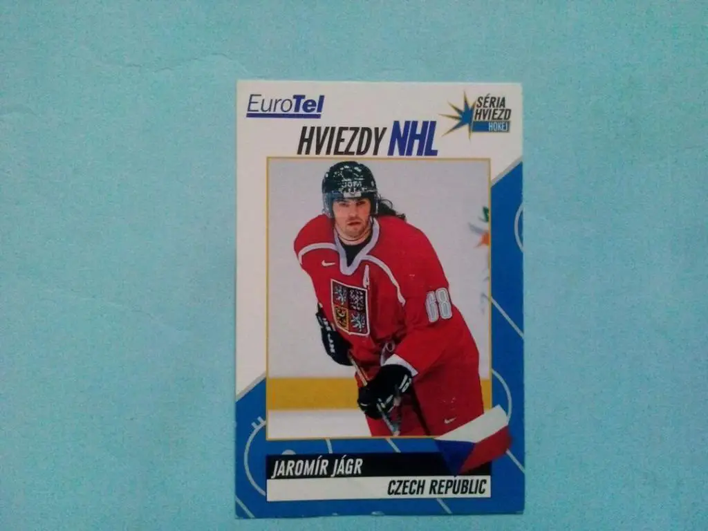 Карточка хоккей .Звезды НХЛ - JAGR CZECH