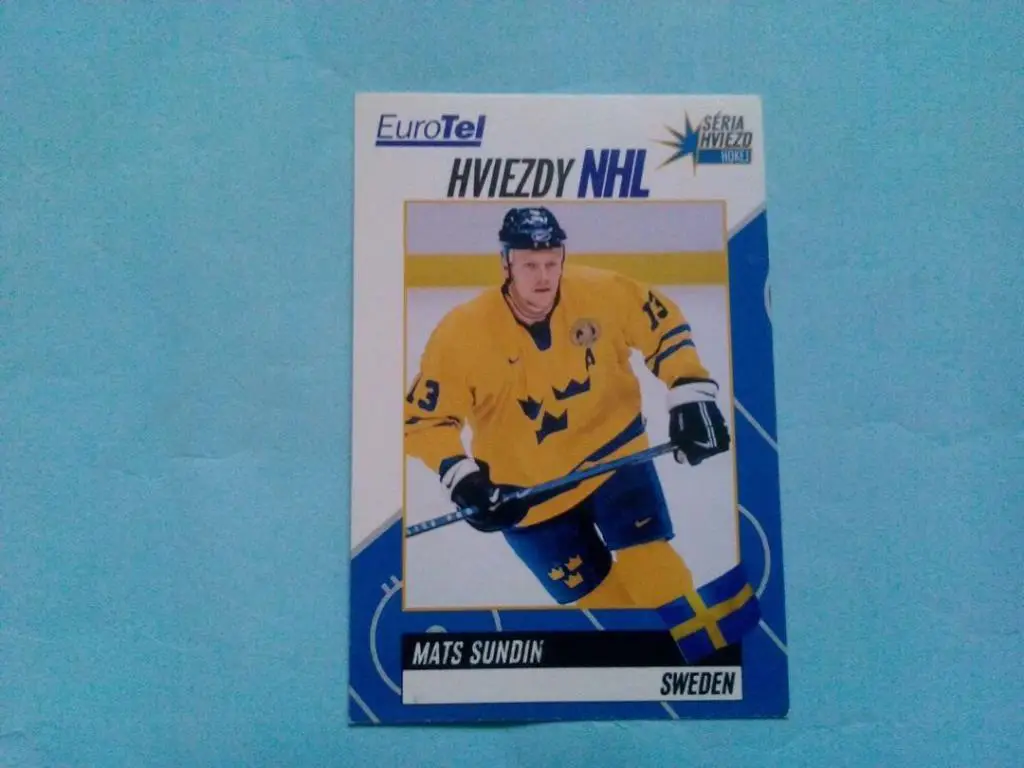 Карточка хоккей .Звезды НХЛ - SUNDIN SWEDEN