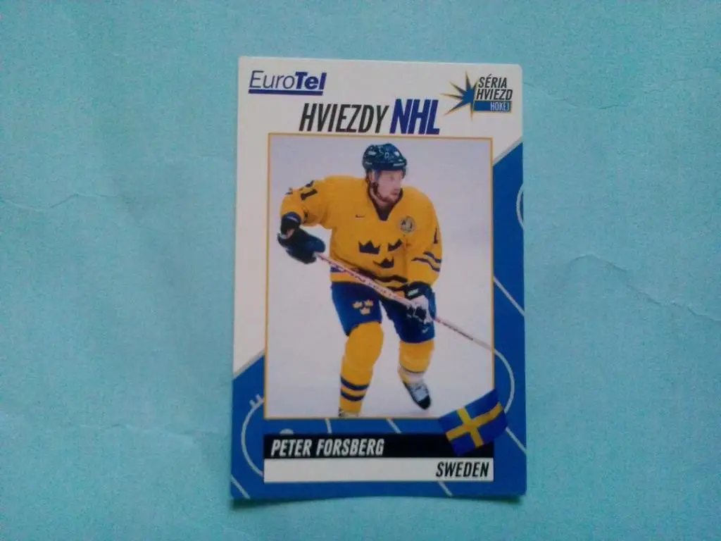 Карточка хоккей .Звезды НХЛ - FORSBERG SWEDEN