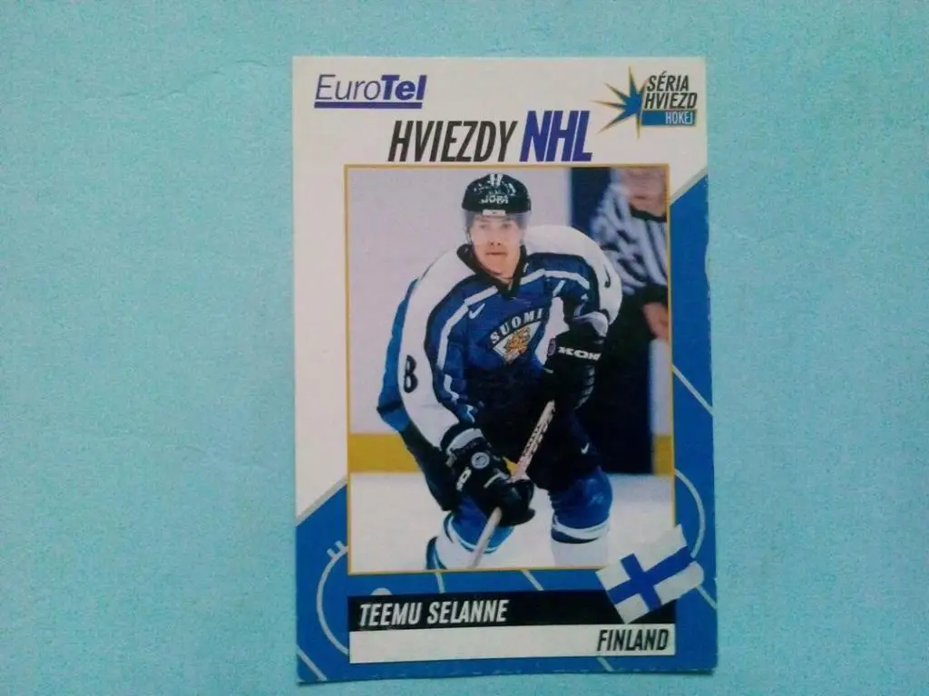 Карточка хоккей .Звезды НХЛ - SELANNE FINLAND
