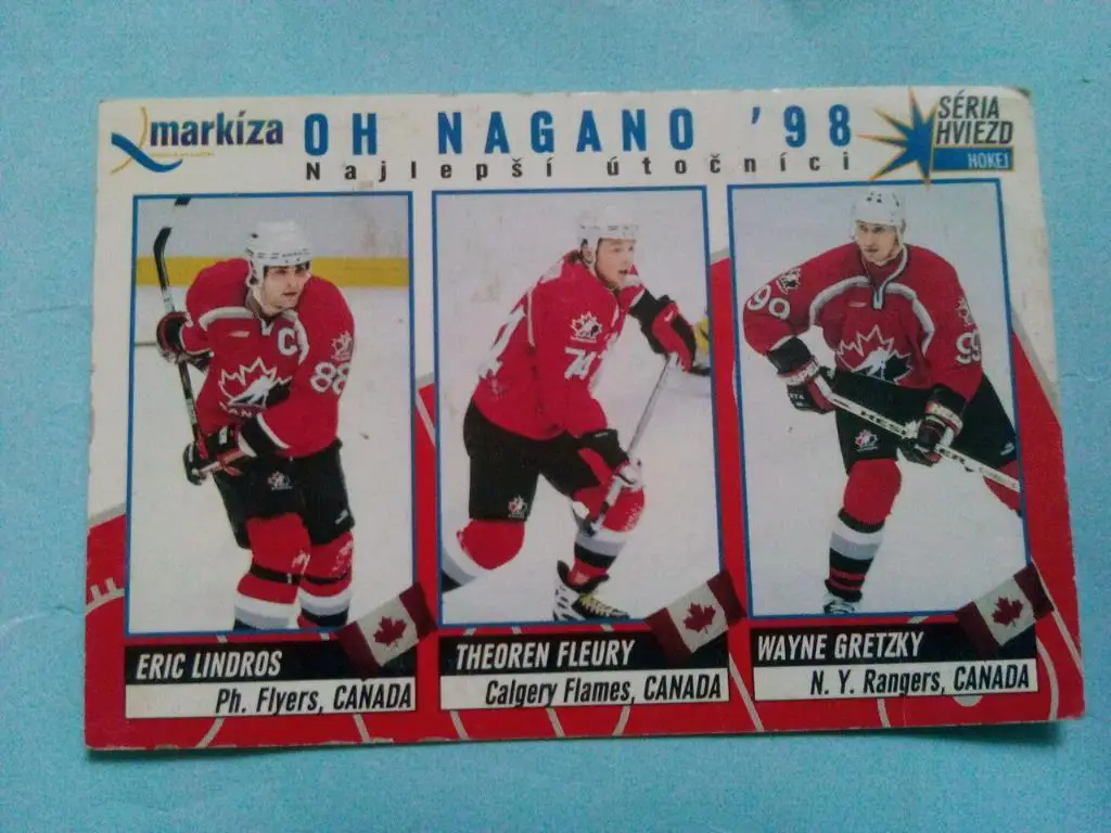 Карточка хоккей .Звезды Зимней Олимпиада Нагано 1998 год -CANADA