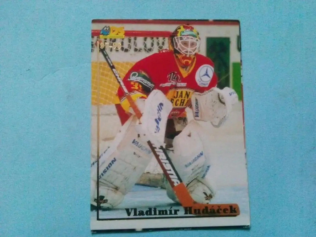 Карточка хоккей .Звезды мирового хоккея -HUDACEK