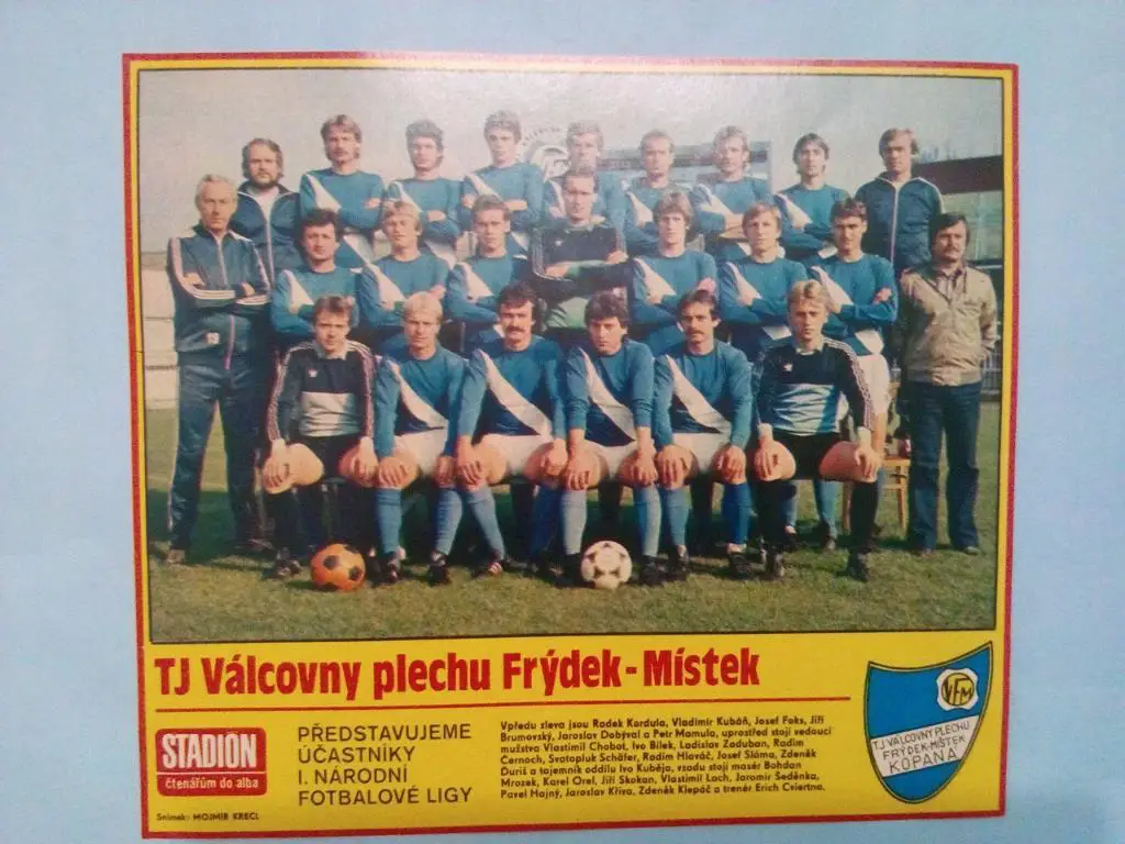 Из журнала Стадион - футбольный клуб Валковни Плечи Фридек - Мистек