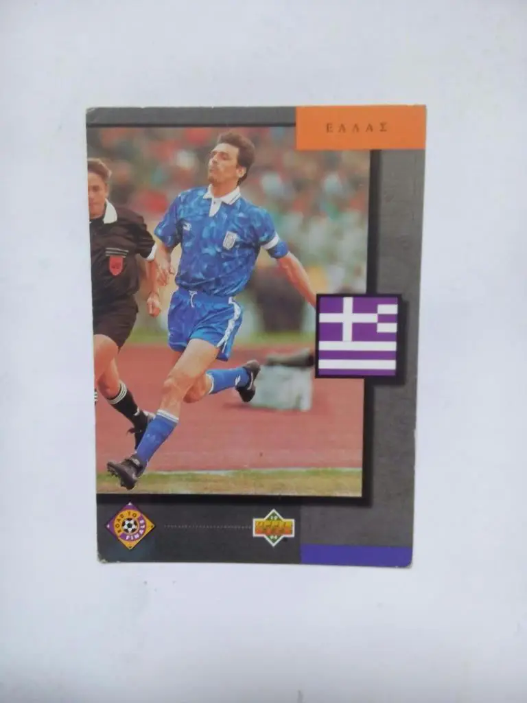 Карточка чемпионат мира по футболу 1994 год сб. Греции компания UPPER DECK