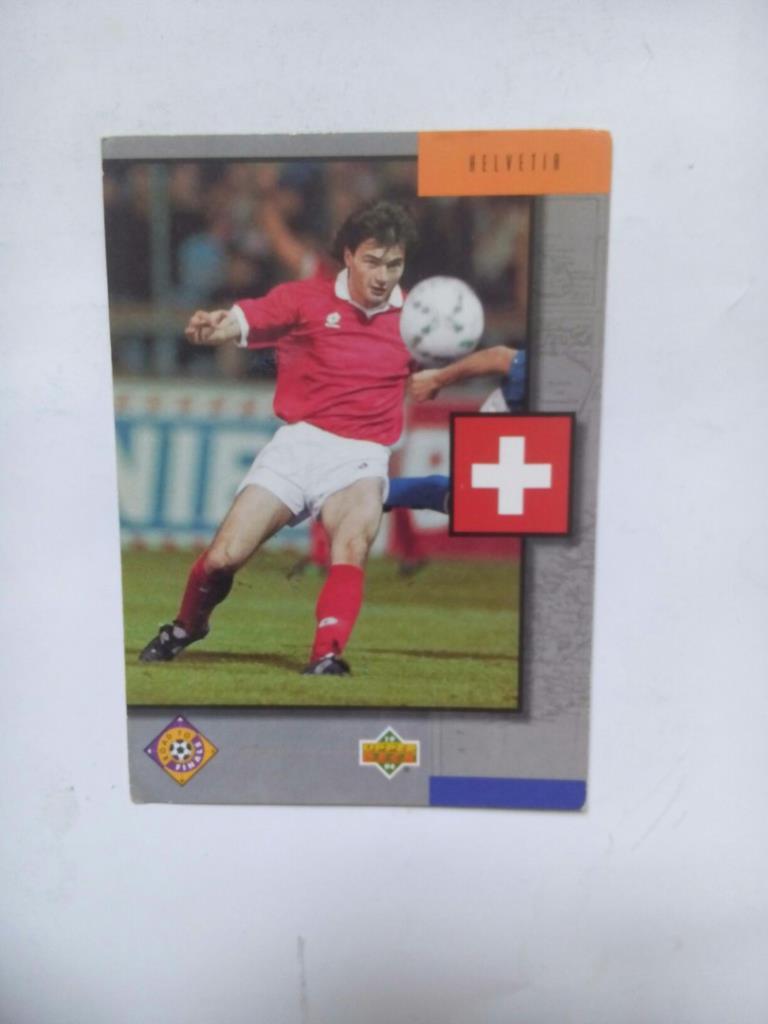 Карточка чемпионат мира по футболу 1994 год сб. Швейцарии компания UPPER DECK