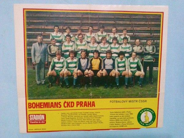 Из журнала Стадион Чехия 80 - е годы - футбольный клуб Богемианс Прага