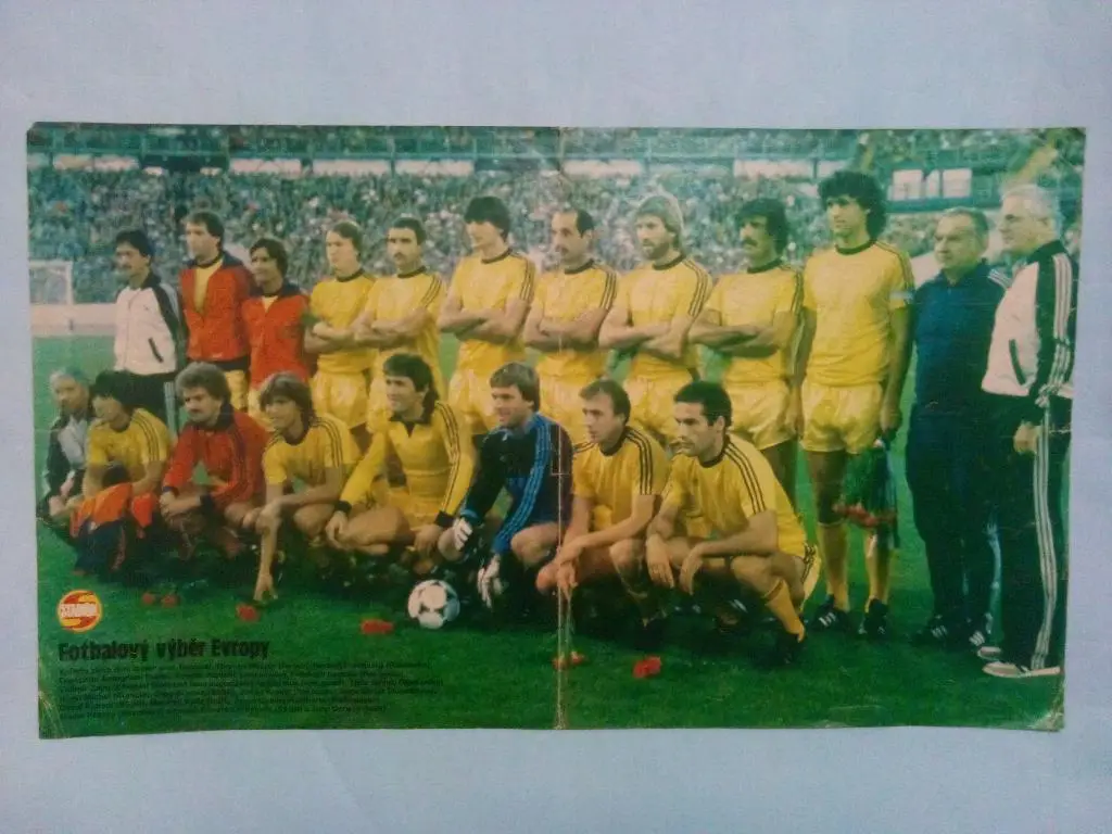 Из журнала Стадион Чехия 1981 год - футбольная сб. Европы против сб. Чехословаки