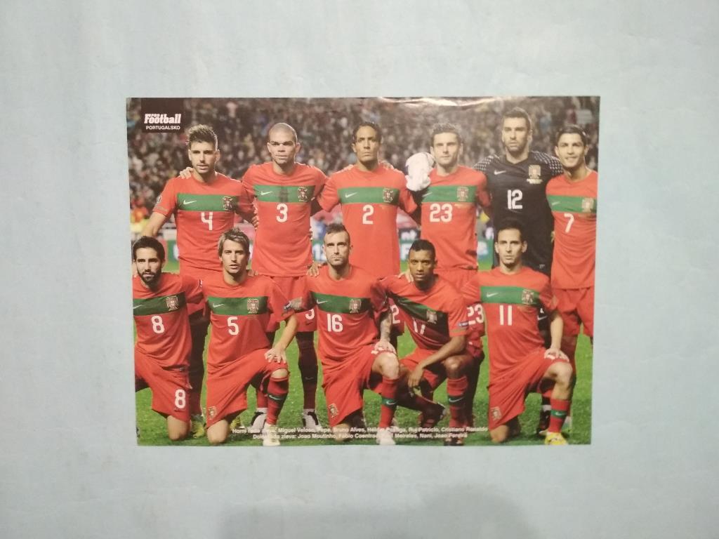 Постер из журнала PRO Football cборная команда по футболу- Португалия