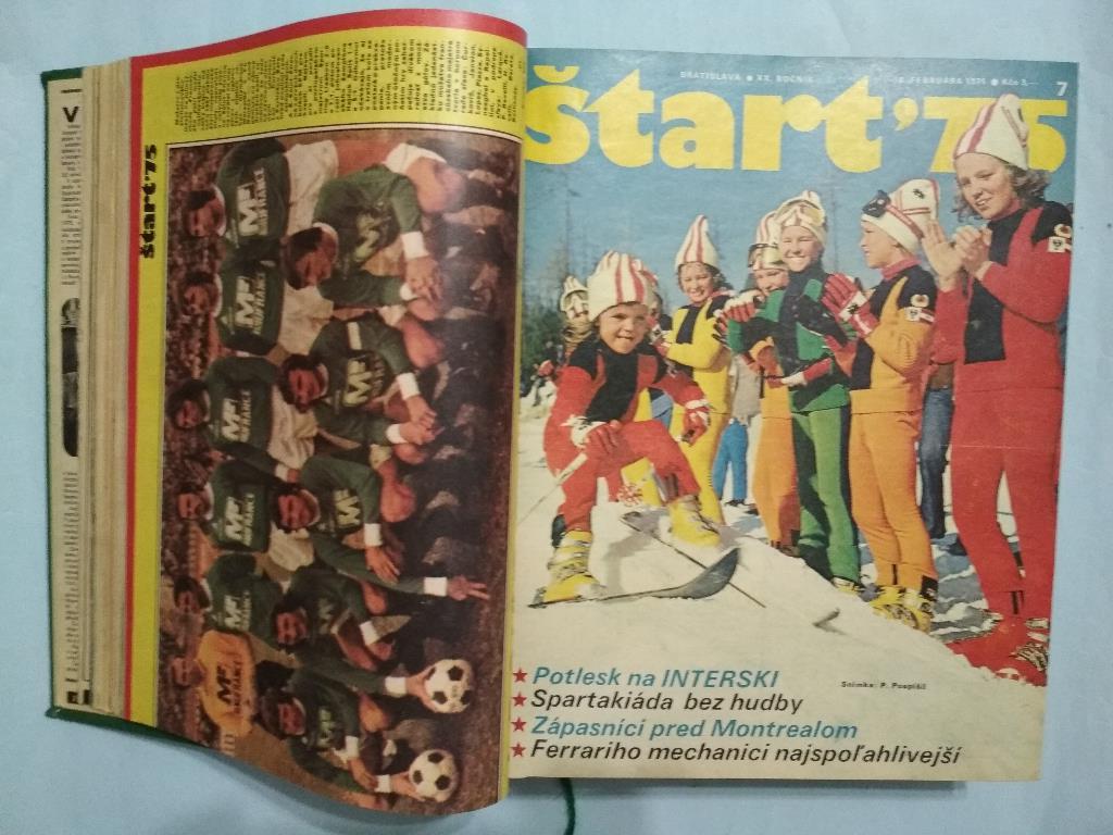 Комплект Чехословацкого журнала Старт 1975 год номера 1 - 52 в книге 1