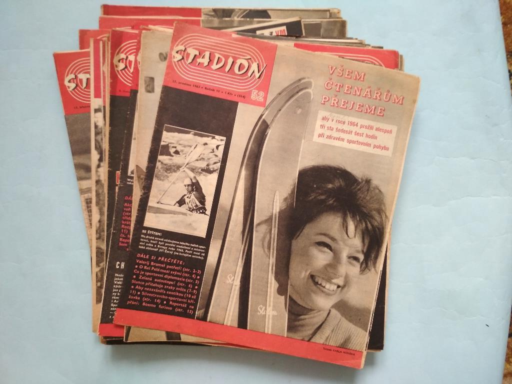 Полный комплект Чехословацкого журнала Стадион 1963 год номера 1- 52