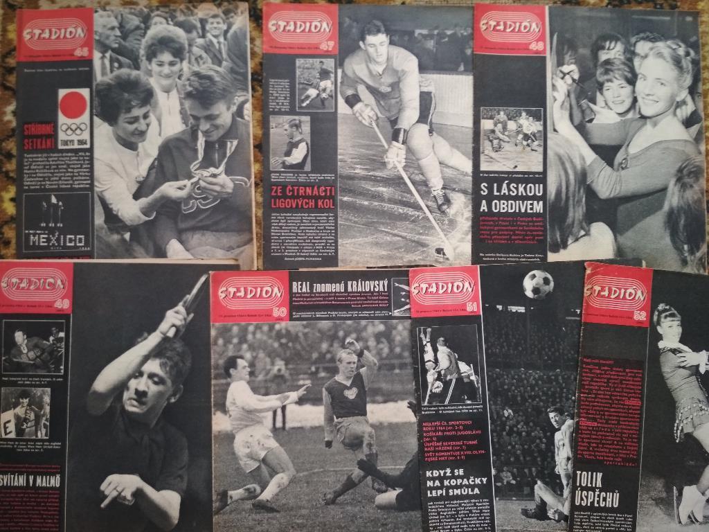 Полный комплект Чехословацкого журнала Стадион 1964 год номера 1- 52 7