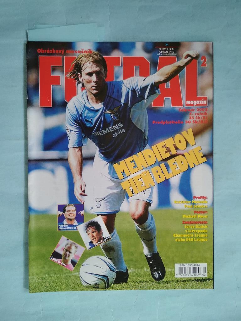 Futbal magazin Cловацкий журнал Футбол № 2 за 2002 год