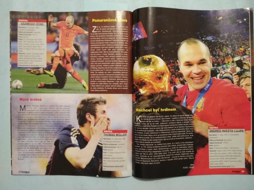 Futbal magazin Cловацкий журнал Футбол № 9 за 2010 год 2