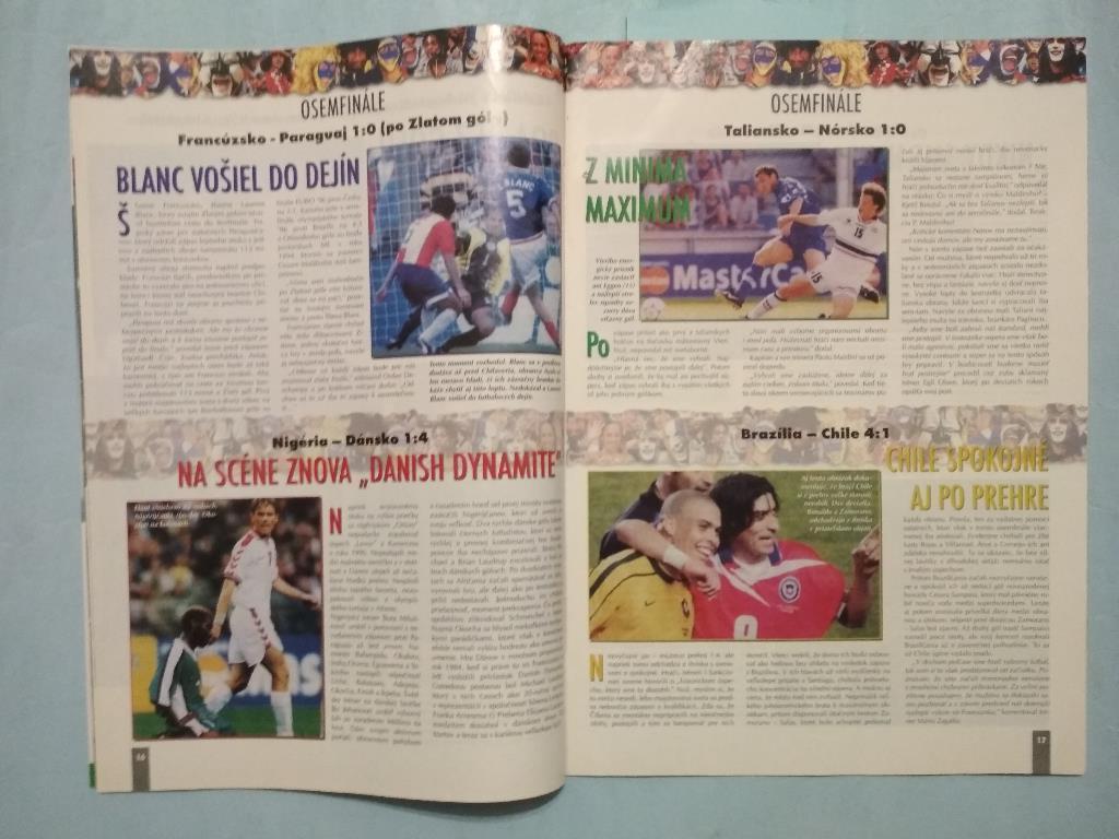 Futbal magazin Cловацкий журнал Футбол № 7 за 1998 г - спецвыпуск о чм Франция 1