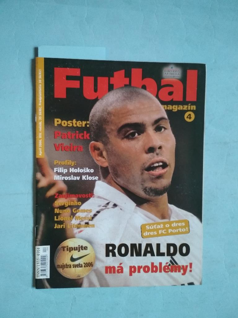 Futbal magazin Cловацкий журнал Футбол № 4 за 2006 год