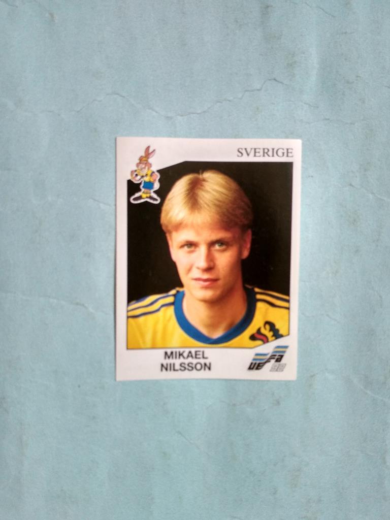 Наклейка ЧЕ - 1992 год PANINI - NILSSON Швеция № 25