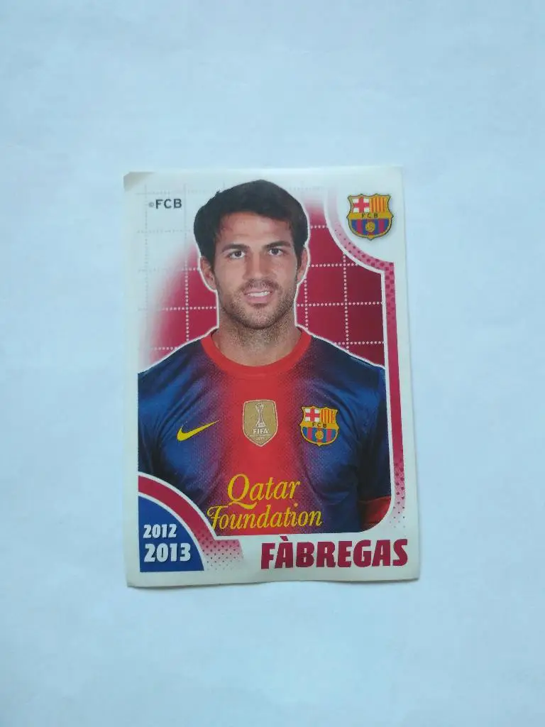 Наклейка фирмы Panini из альбома- FC BARCELONA 2012-2013 - FABREGAS № 122