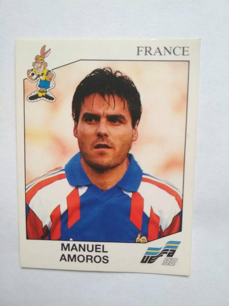 Наклейка ЧЕ - 1992 год PANINI - MANUEL AMOROS Франция № 46