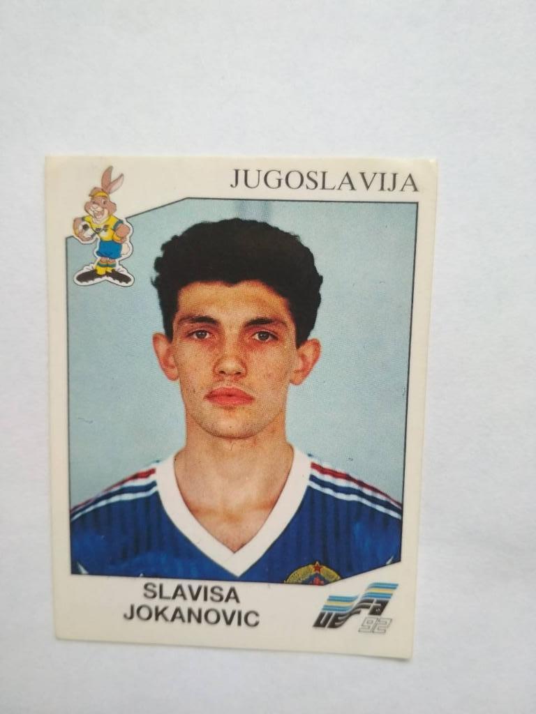 Наклейка ЧЕ - 1992 год PANINI - SLAVISA JOKANOVIC Югославия № 79