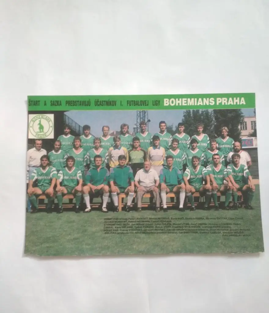 Постер из журнала Start Словакия -ФК Богемианс Прага