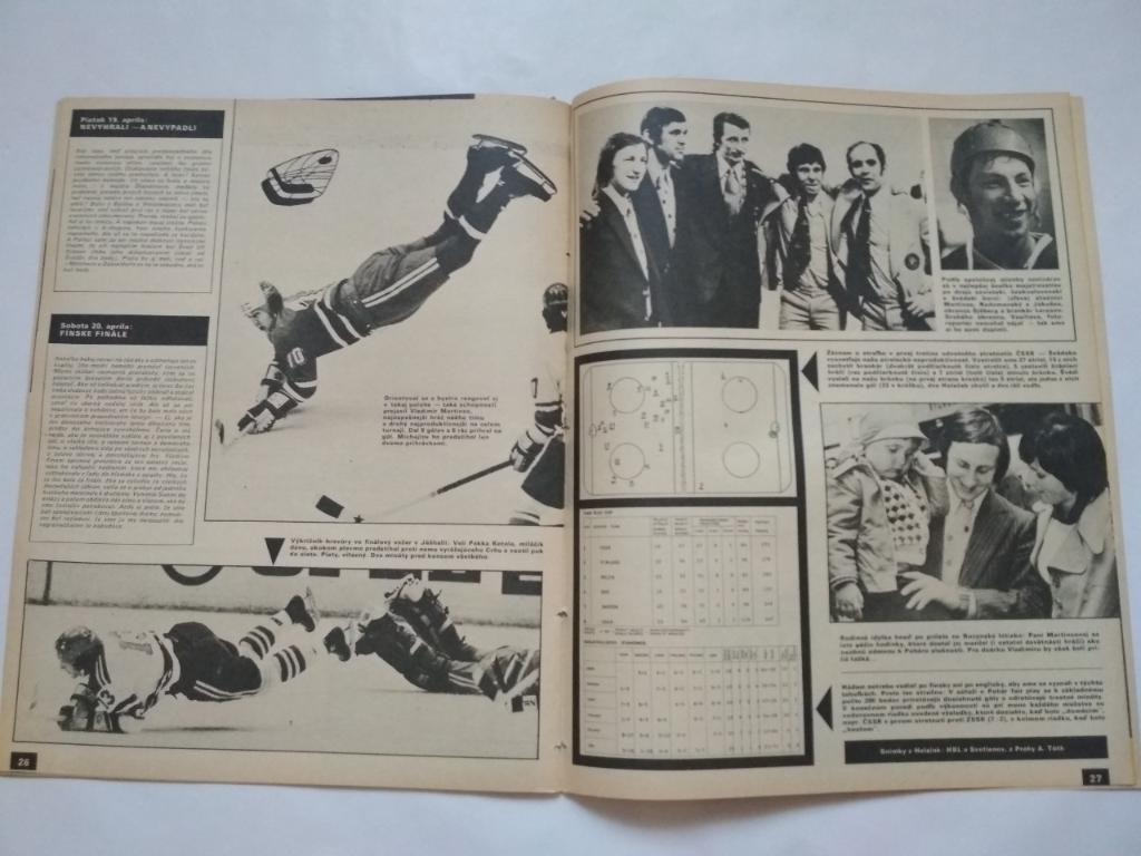 Старт Чехословакия 19 - 1974 год спецвыпуск к чм по хоккею в Финляндии 1974 г 4