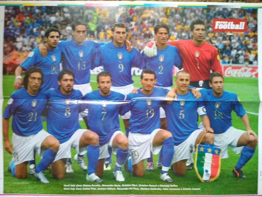 Постер из журнала Profootball- Деку,сборная Италии двухсторонний 1