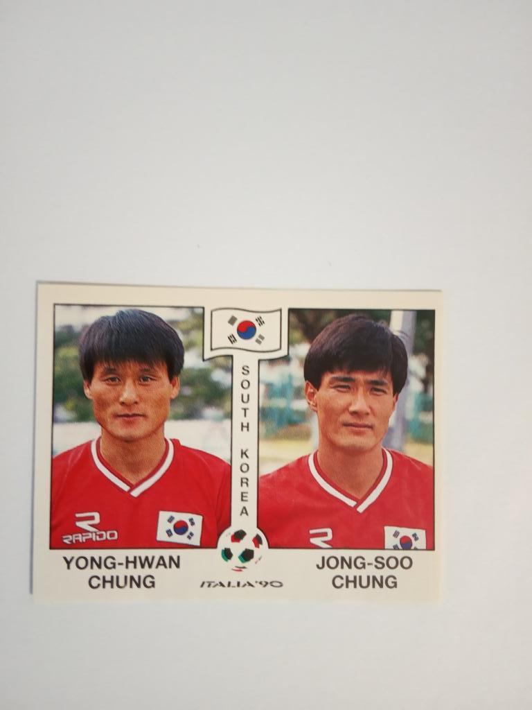 PANINI Чемпионат мира 1990 г. - 319 Y. Chung,J.Chung South Korea
