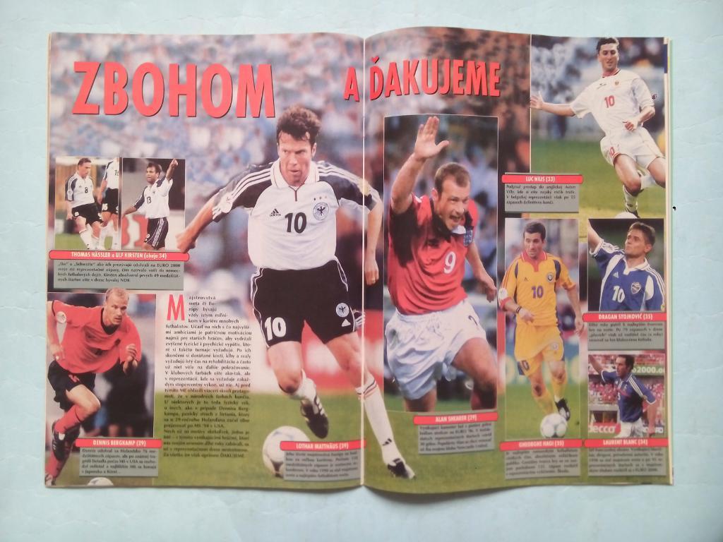 FUTBAL magazin №6 и №7 выпуски о Чемпионате Европы Бельгия,Голландия ЕВРО 2000 7