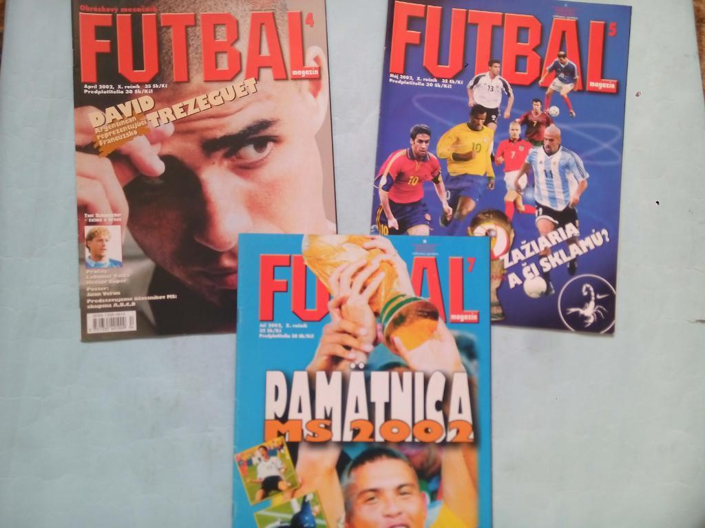 FUTBAL magazin № 4 ,№ 5 и № 7 выпуски о Чемпионате мира Корея,Япония 2002 год
