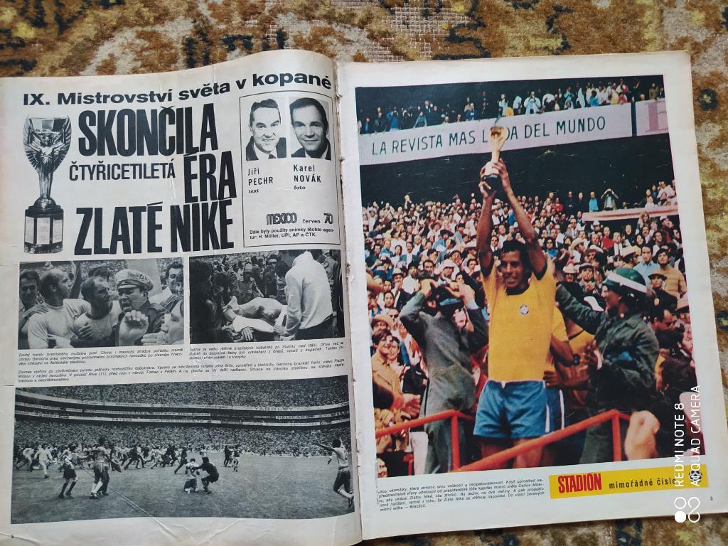 Cтадион ЧССР спецвыпуск не номерной посвящен чм по футболу в Мексике 1970 г. 1