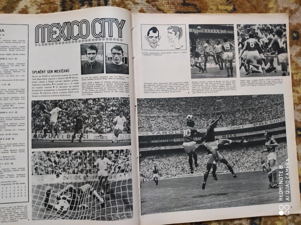 Cтадион ЧССР спецвыпуск не номерной посвящен чм по футболу в Мексике 1970 г. 2