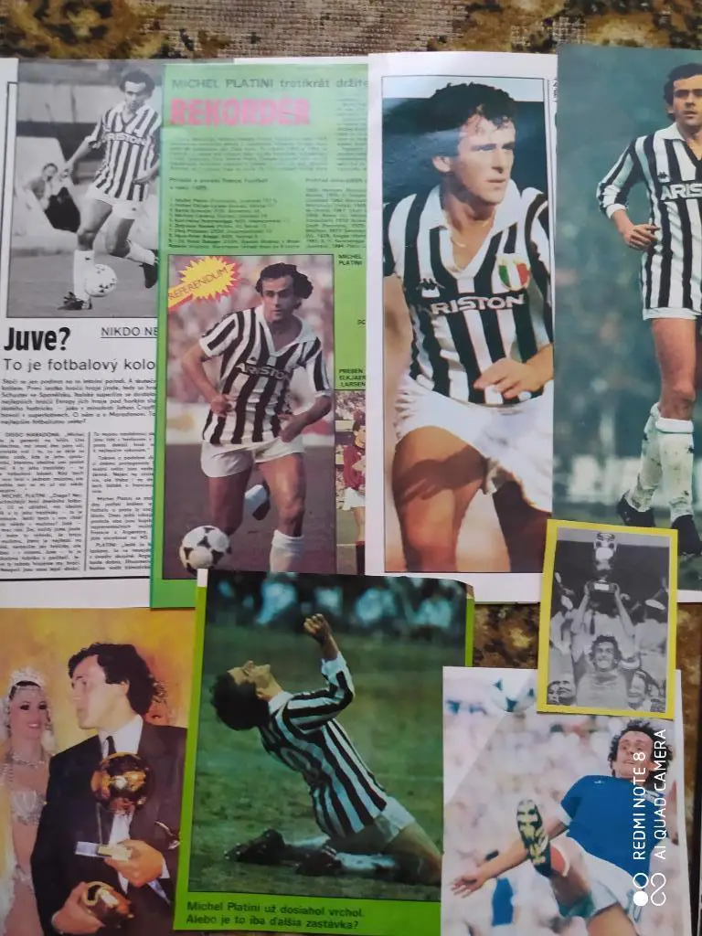 Мишель Платини Франция - подборка фото и статей из зарубежных изданий 9 шт.