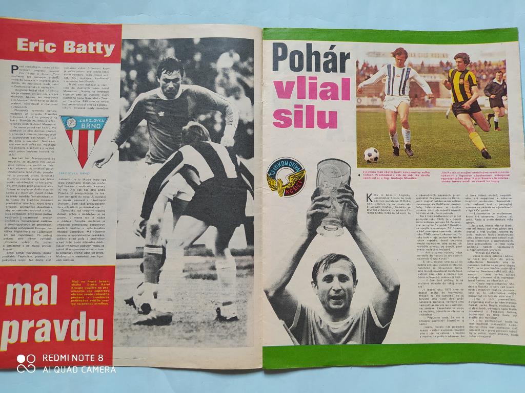 Журнал Старт Чехословакия № 25 за 1977 EXTRA посвящен чешской футбольной лиге 1