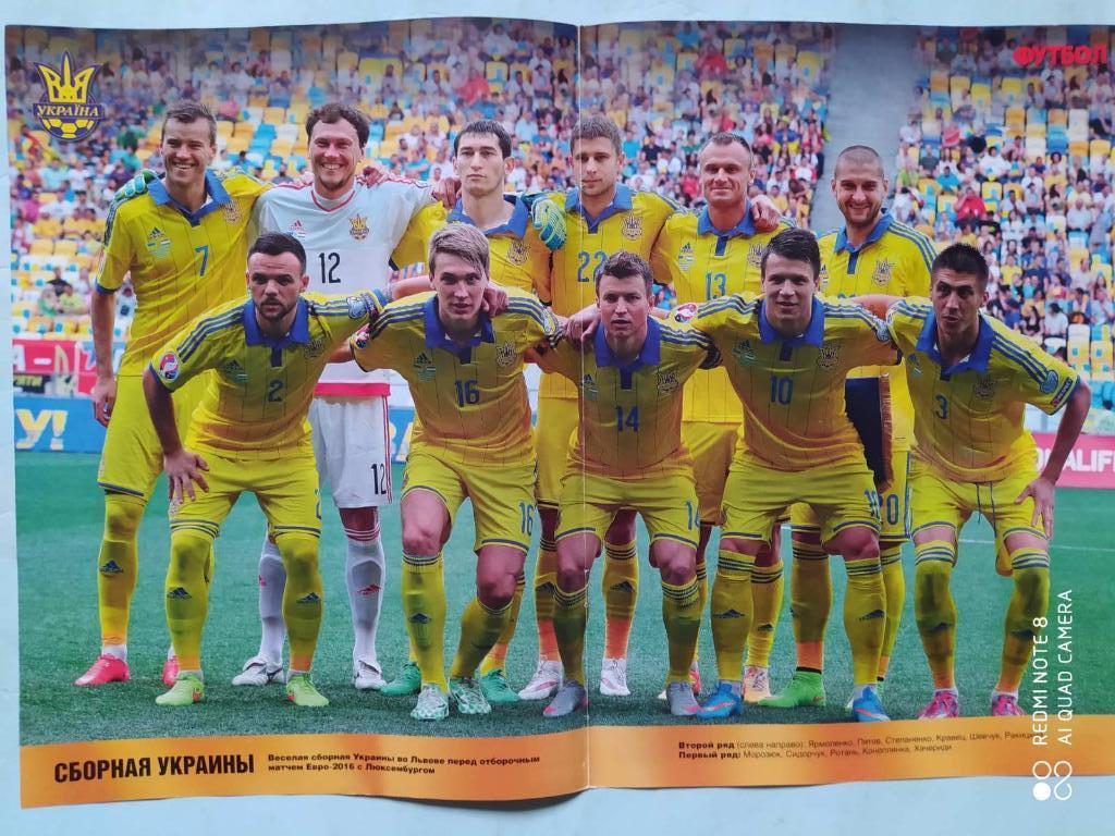 Постер из журнала Футбол Украина футбольная сборная Украины 2015