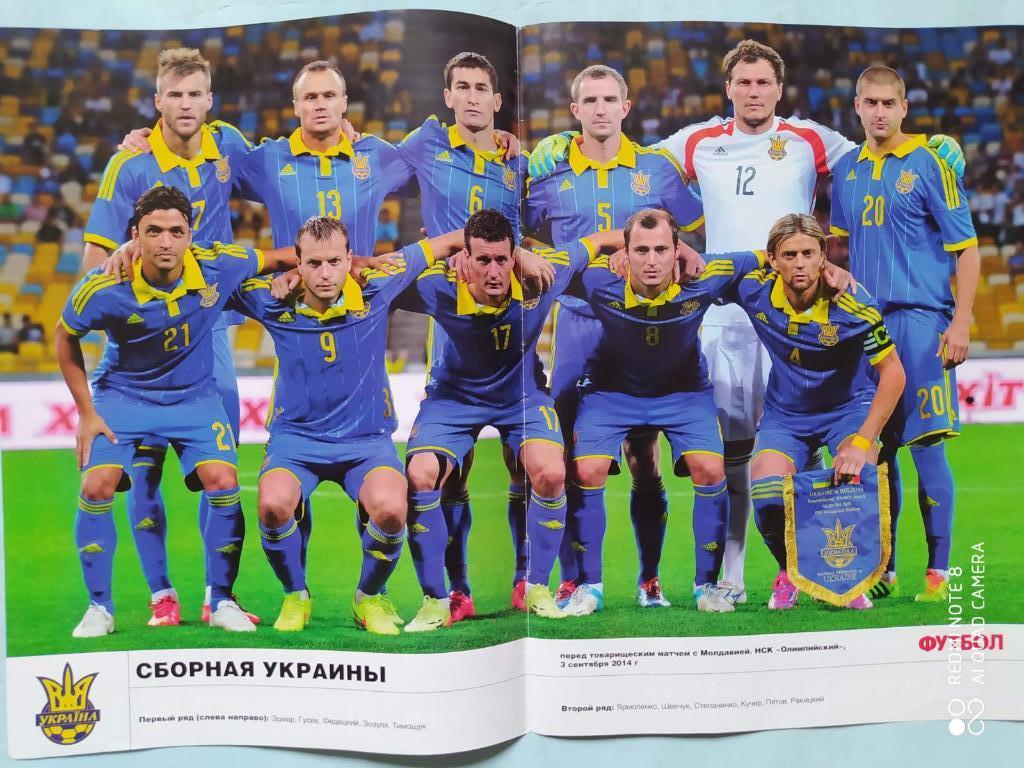Постер из журнала Футбол Украина футбольная сборная Украины 2014 год