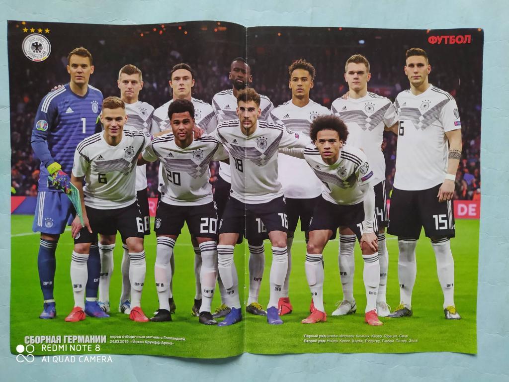 Постер из журнала Футбол Украина футбольная сборная Германии 2019 год
