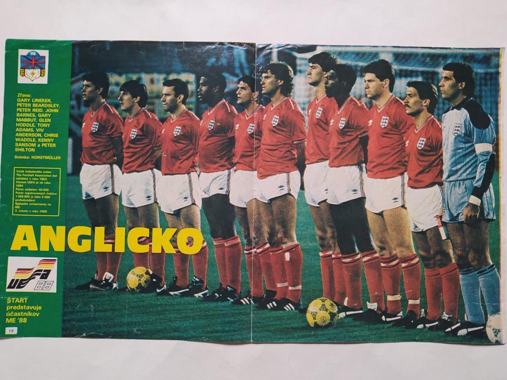 Из журнала Старт Чехословакия - участник Чемпионата Европы 1988 г. - Англия