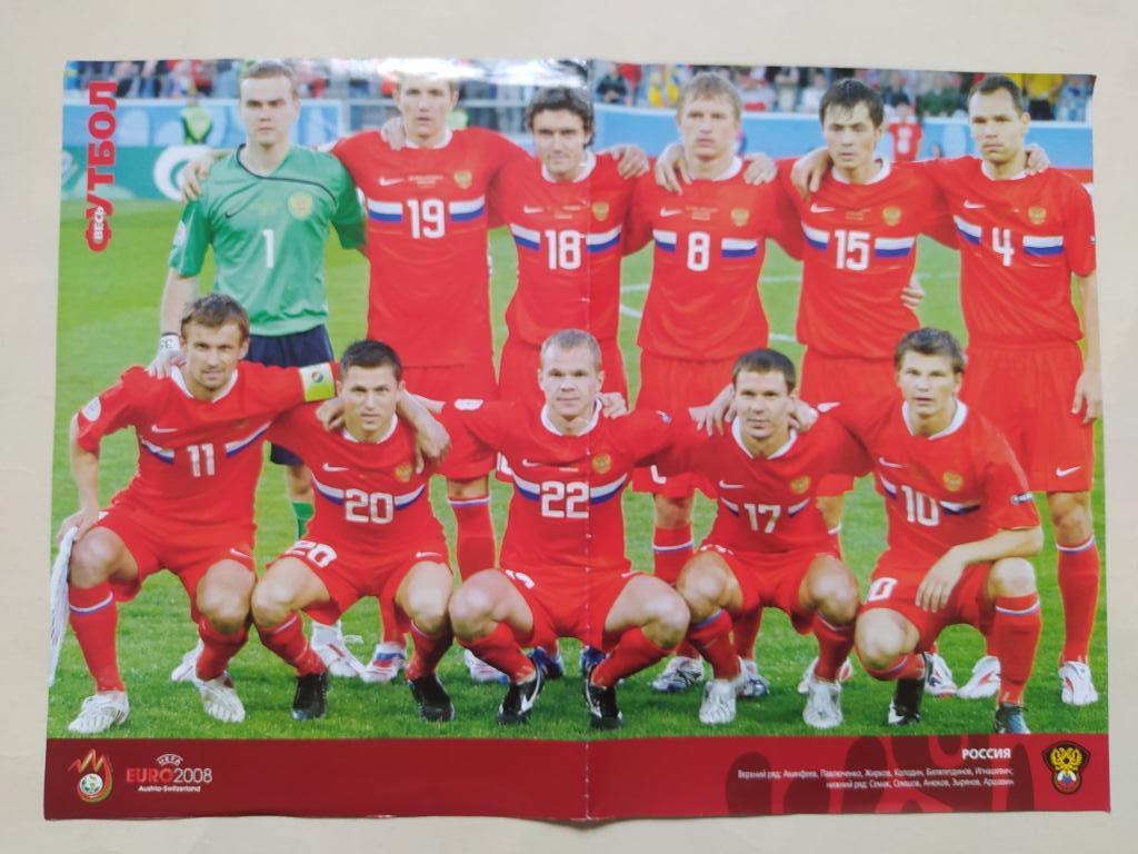 Из журнала Весь Футбол футбольная сборная России 2008 г. разворот