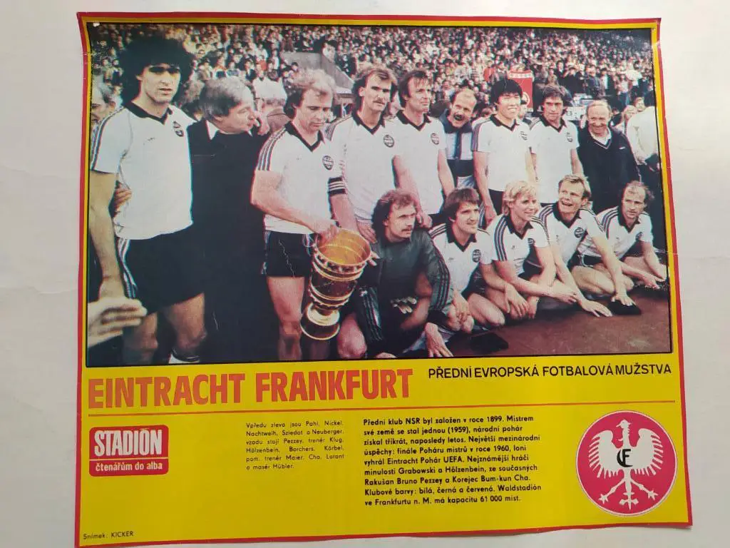Из журнала Стадион Чехия 70 – е годы - футбольный клуб Айнтрахт Франкфурт