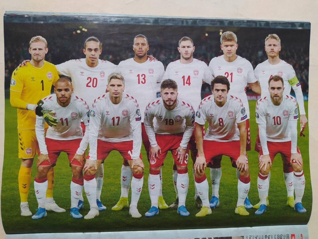 Постер из журнала Футбол Украина участник ЧЕ по футболу 2020 - Дания