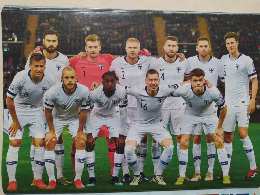 Постер из журнала Футбол Украина участник ЧЕ по футболу 2020 - Финляндия
