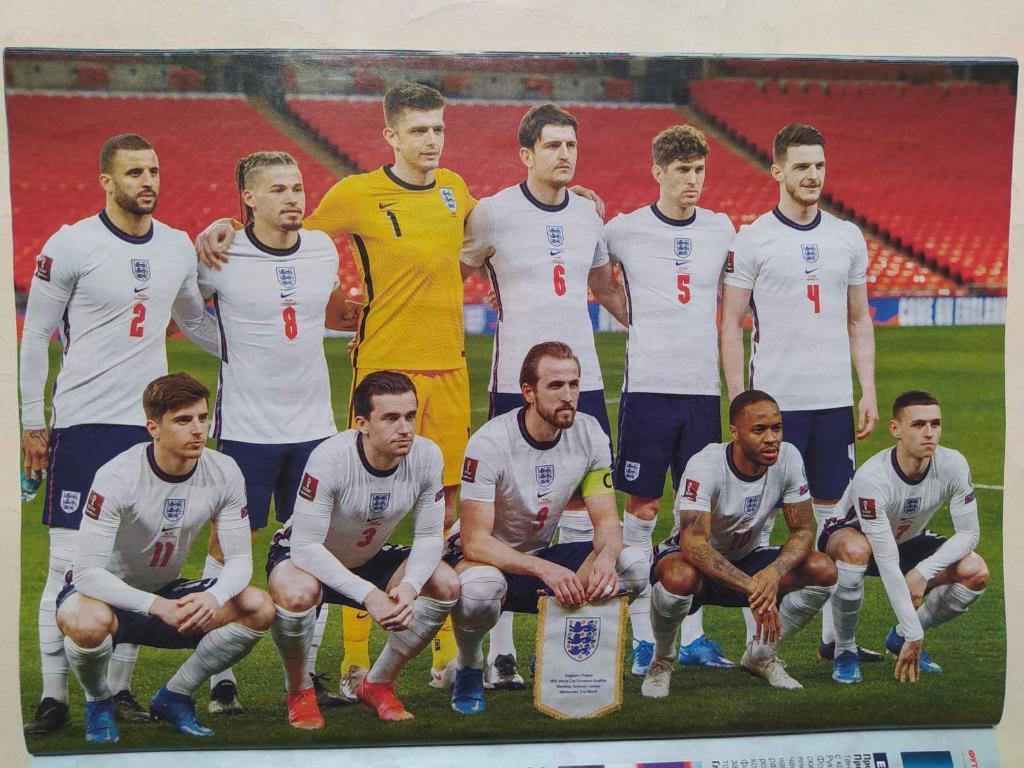 Постер из журнала Футбол Украина участник ЧЕ по футболу 2020 - Англия