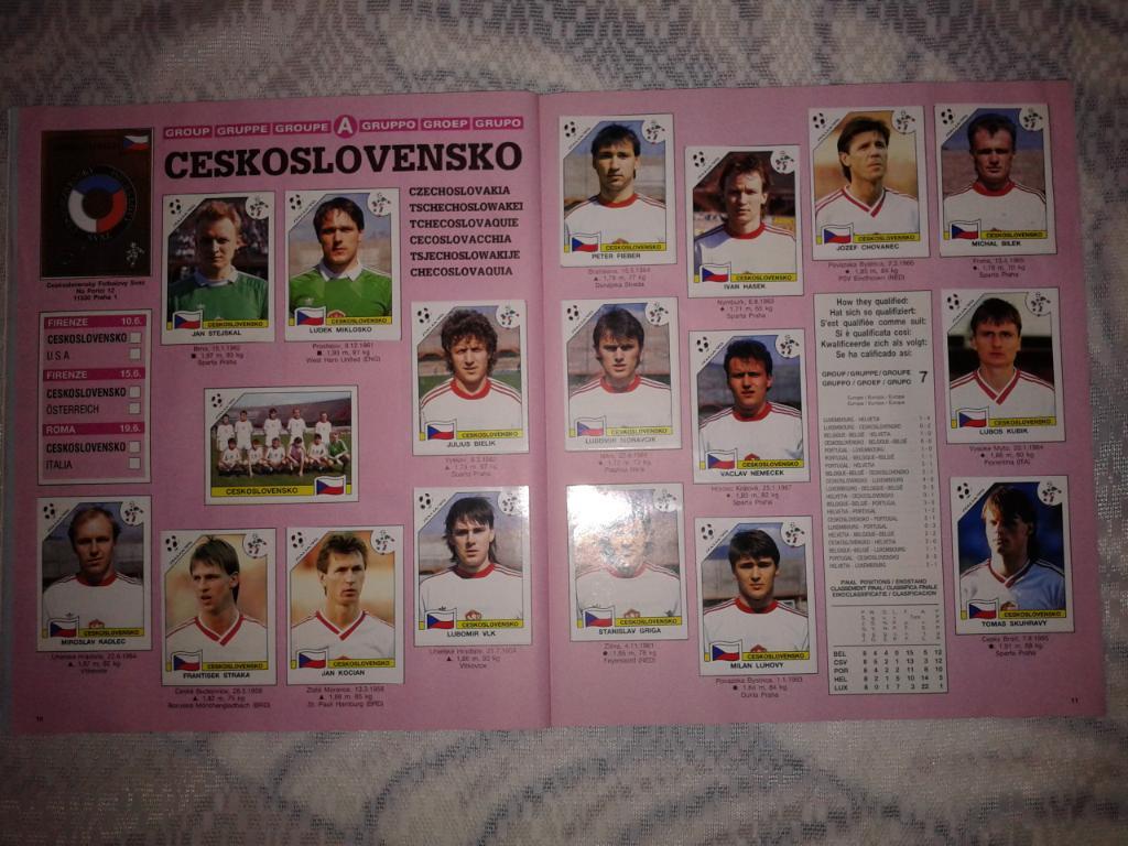 Альбом с наклейками итальянской фирмы PANINI посвящен Чемпионату мира 1990 год 3