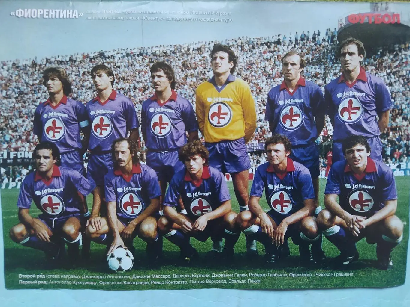 Из журнала Футбол Украина ФК Фиорентина 1981/82 год, сборная Украины 2001 год