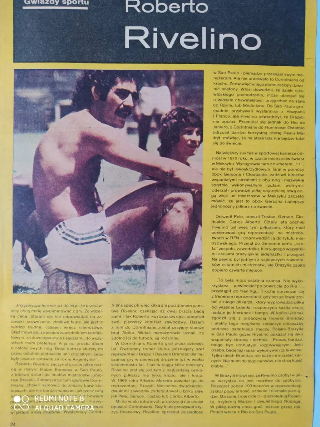 Звезды спорта из журнала Sportowiec Спортовец Польша - Роберто Ривелино