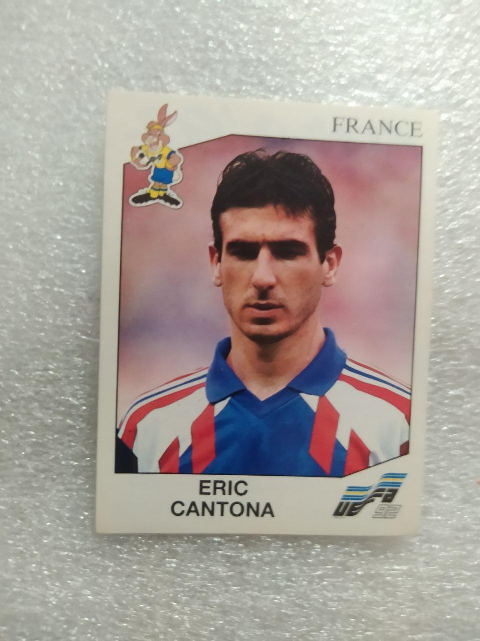 Наклейка ЧЕ - 1992 год PANINI -Eric Cantona France № 61